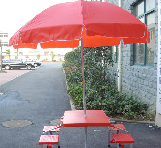 经济档遮阳伞 旅游休闲折叠桌椅