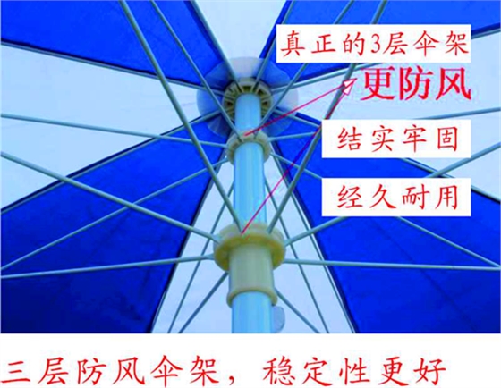 百佳定制的户外遮阳伞细节图